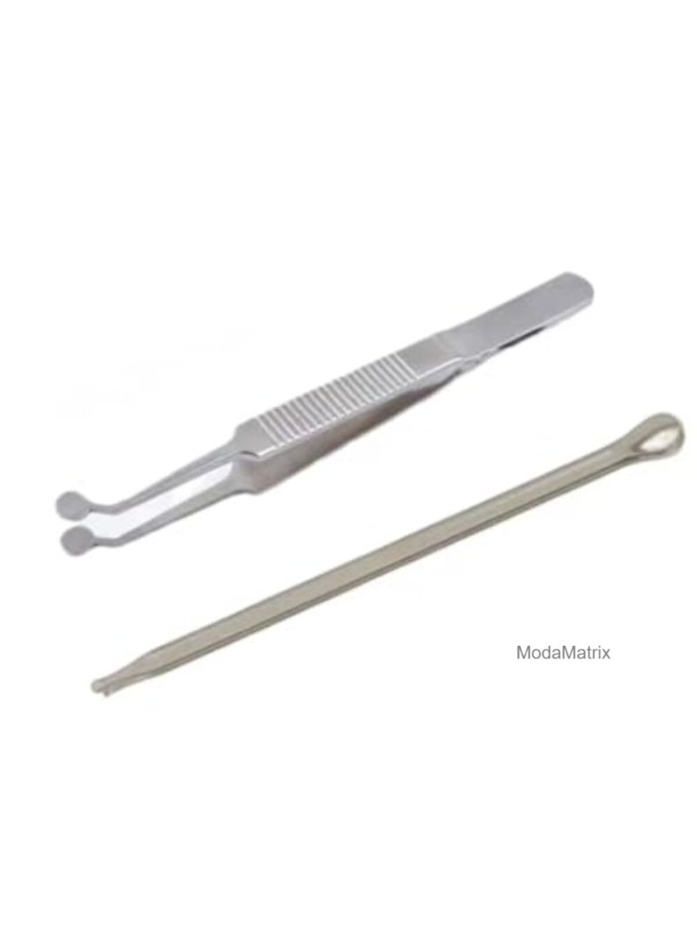 Titanium Eyelid Massage Tweezers Set with Glass Eye Wand Meibomian Gland Care